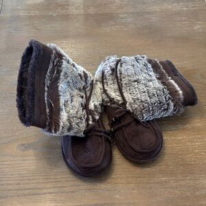 Steve Madden Dark Brown Faux Fur Boots